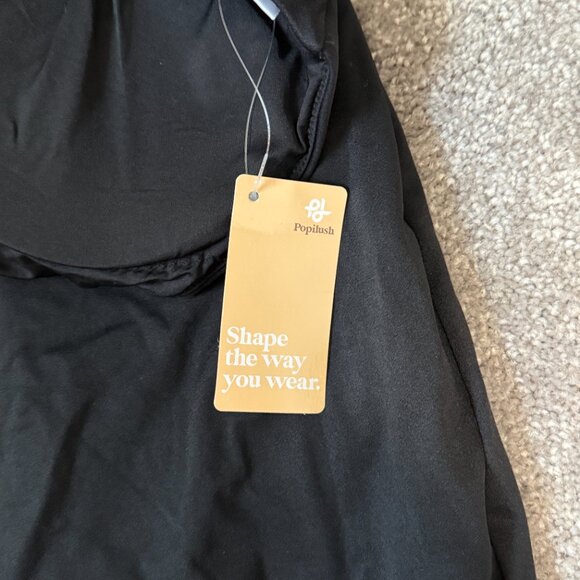 Medium Popilush Black Shapewear Body sculpting jumpsuit Halter NWT - Picture 2 of 2